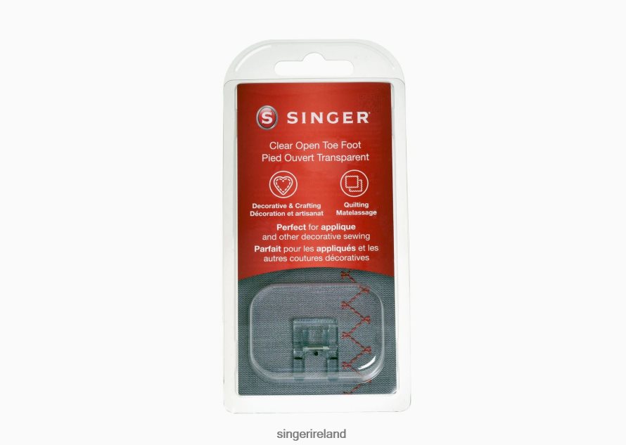 Accessories SINGER Clear Open Toe Presser Foot for SE91 Series Sewing and Embroidery Machines 08666F137 - Image 1