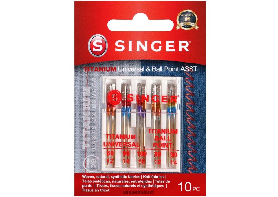 Accessories SINGER Titanium Universal & Ball Point Needles, Assorted Sizes 08666F87 - Image 1