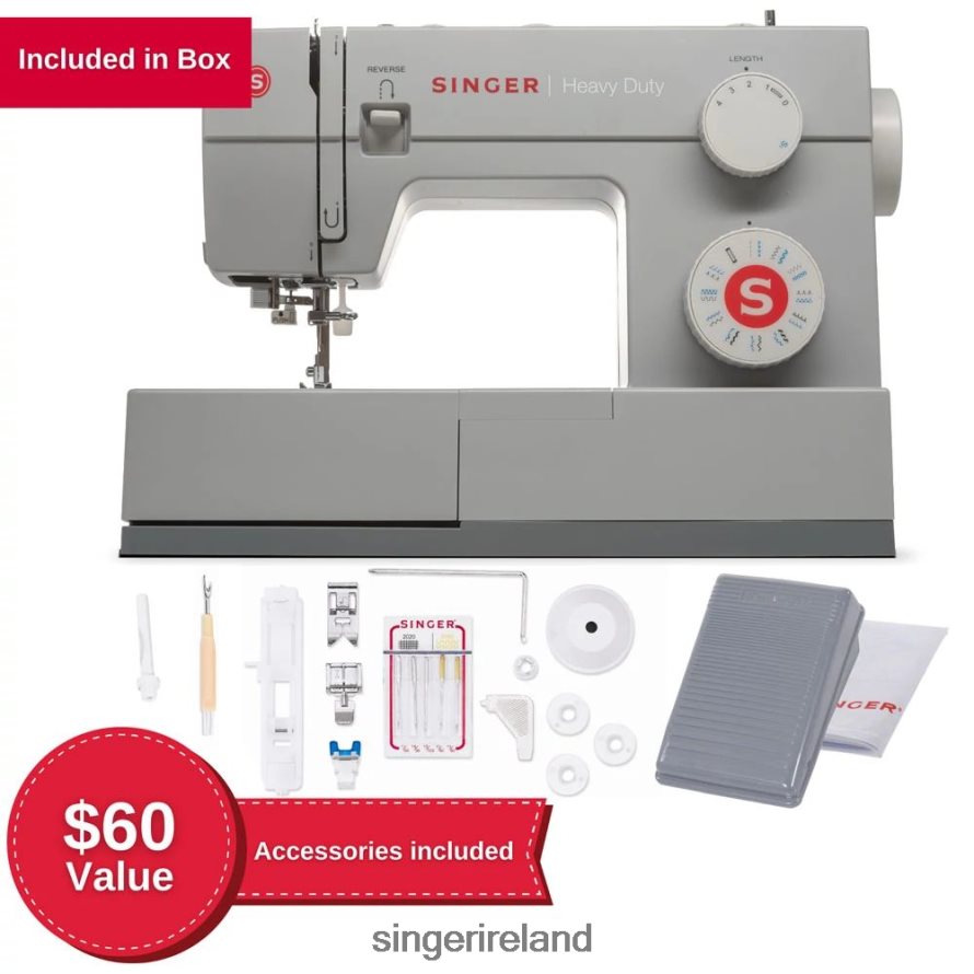 Machines SINGER Heavy Duty 4423 Sewing Machine and Presser Foot Kit Bundle 08666F20 - Image 2