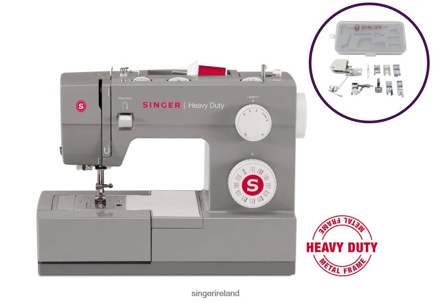 Machines SINGER Heavy Duty 4432 Sewing Machine Presser Foot Kit Bundle 08666F15 - Image 1