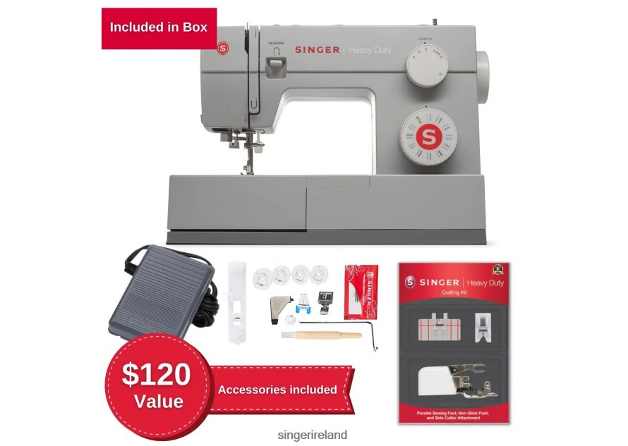 Machines SINGER Heavy Duty 44S Sewing Machine and Crafting Kit 08666F38 - Image 2