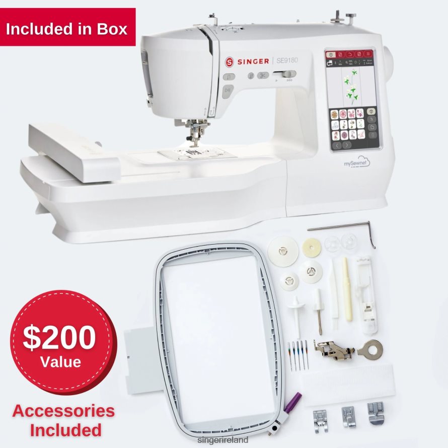 Machines SINGER SE9180 Sewing and Embroidery Machine and Hoops Bundle 08666F1 - Image 2